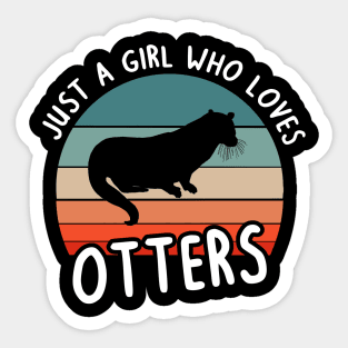 Otter Love lover girls women fan dwarf otters Sticker